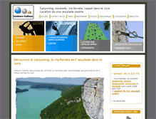 Tablet Screenshot of escalade-canyoning-jura.com